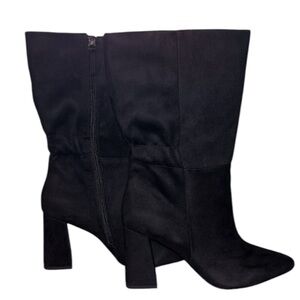 Eloquii Wide Faux Suede Klaire Scrunch Boots